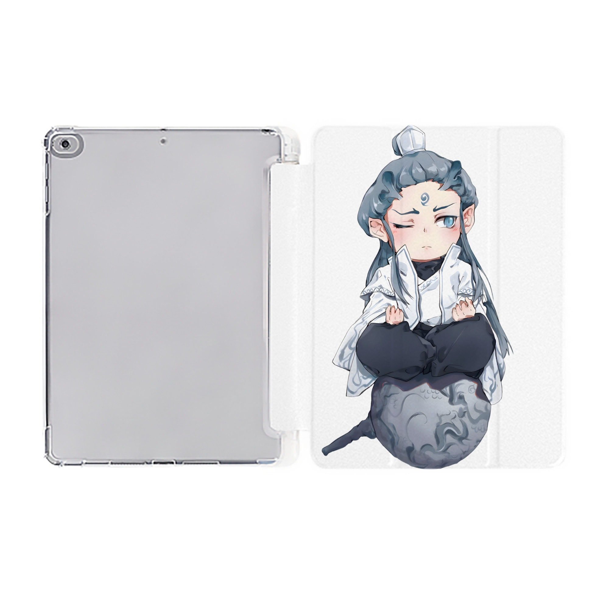 （画像用） Ne Zha 2 ナタ 魔童の大暴れ IPad ケース ペン収納付き 三つ折りスタンド PUレザー×シリコン 対応機種9.5/10.5/10.9インチ